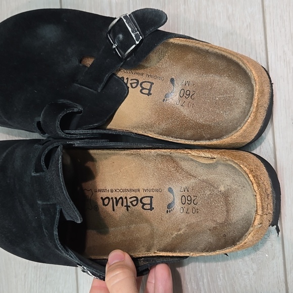 Betula By Birkenstock Women Suede Boston Mule clog shoes sz 40/9 Narrow - Picture 4 of 14